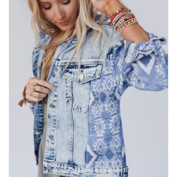 Aztec Denim Jacket from Three Bird Nest - Picture 2 of 5